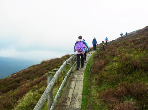 森が切れると、こんな登り道。Après la zone boisée, on passe par des passages comme celui-ci... 