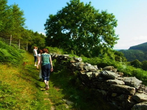 森を抜けると高台に出ました。Ensuite on est comme sur une crête. 