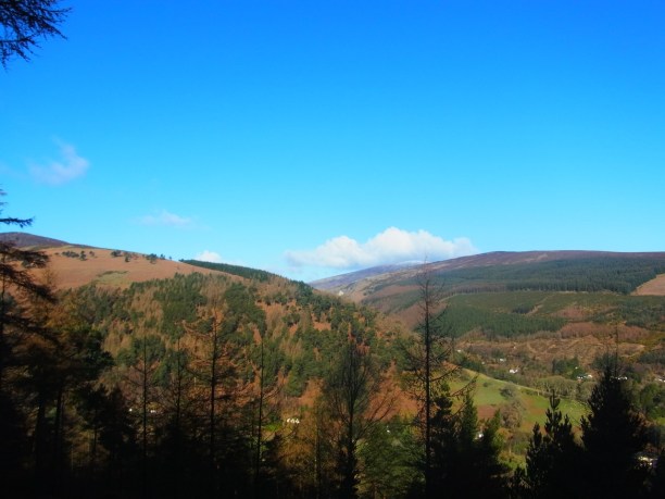 遠くの山には雪が。Ciel bleu, mais on voit la montagne couverte de neige.