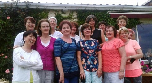 Group photo at the restaurant St Kyrans before going home. みんなで記念撮影。 http://www.stkyrans.com/今年もほんとに楽しかったね！！