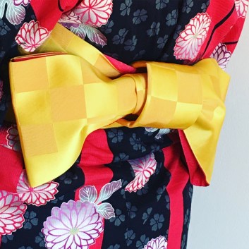 半幅２　さっちゃんも練習しなくちゃ　半幅帯